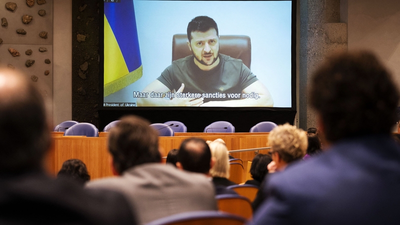 President Volodymyr Zelenskiy addresses Dutch parliament