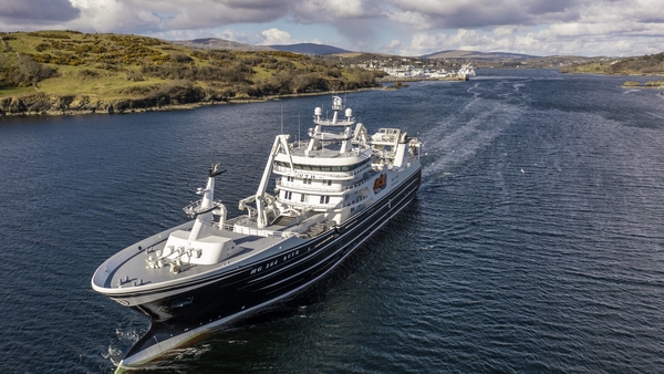 Danish vessel the MFV Ruth leaves Killybegs, Co Donegal, yesterday