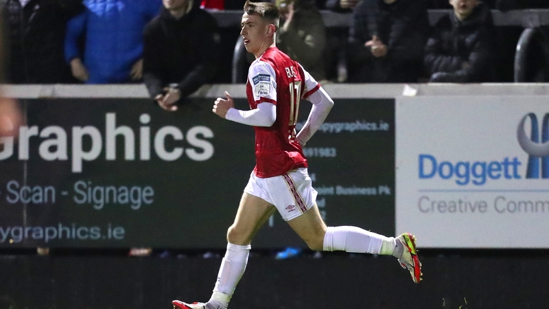 Darragh Burns of St Patrick's Athletic celebrates