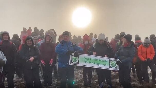 Was this the first climb in the country? People, who set off at dawn, reach the top of Co Armagh's Slieve Gullion