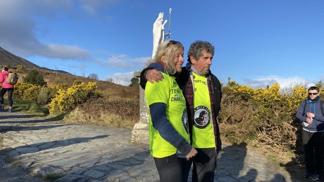 Charlie Bird and his wife Claire who set off at 10.30am
