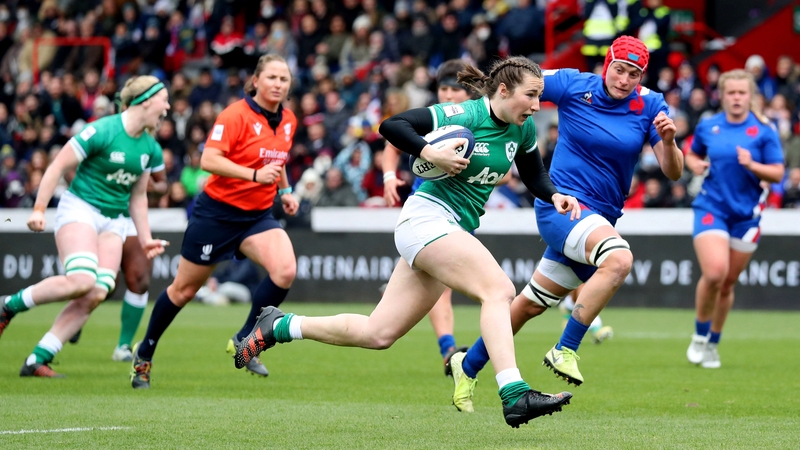 Eve Higgins scored Ireland's only try in the 40-5 defeat to France three years ago