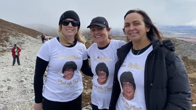 Family and friends of the late Margaret McMahon did her proud today and climbed Croagh Patrick for the IMNDA