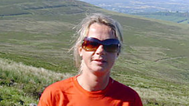 Cora O'Grady taking part in the charity climb yesterday