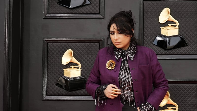 Arooj Aftab attends the 64th Annual GRAMMY Awards at MGM Grand Garden Arena on April 03, 2022 in Las Vegas, Nevada. (Photo by Jeff Kravitz/FilmMagic)