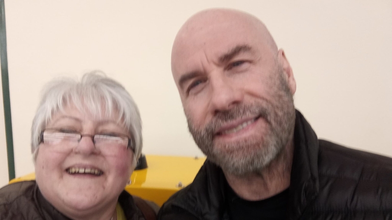 Sam Frary with John Travolta / Image: PA