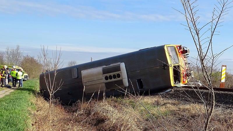 Five people in the truck were killed, while others travelling in the truck and on the train were injured