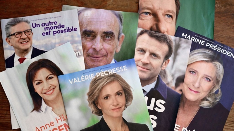 Some electoral leaflets of the French presidential candidates