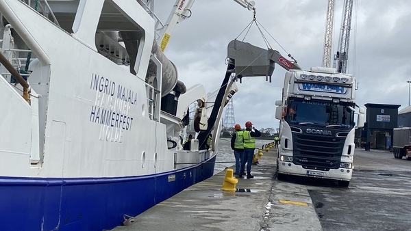 The Ingrid Majala headed for Derry to unload its catch of blue whiting and have it transported by road back to Killybegs for processing
