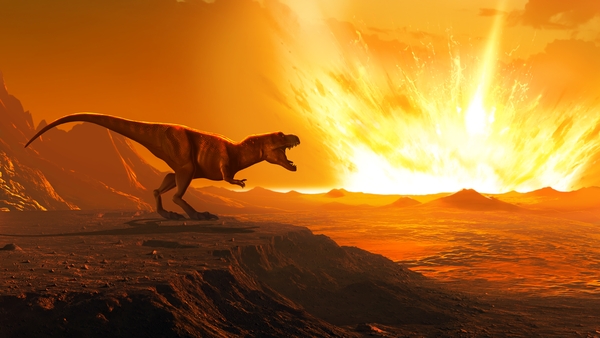 David Attenborough said a spherule of clay 'is evidence of the event that caused 75% of species on earth to disappear' (Stock image)