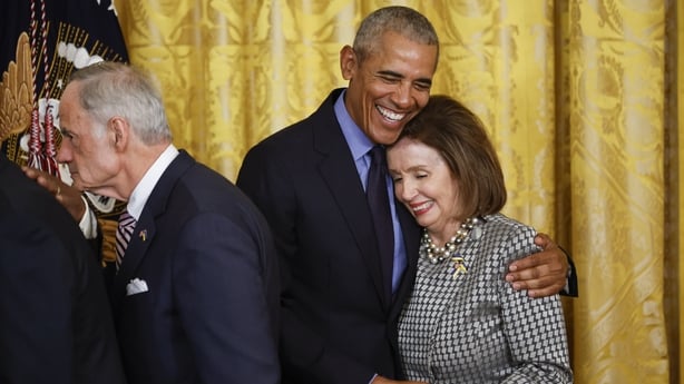 Nancy Pelois and Barack Obama