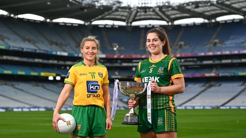 Donegal captain Niamh McLaughlin (L) or Meath skipper Shauna Ennis will lift the cup