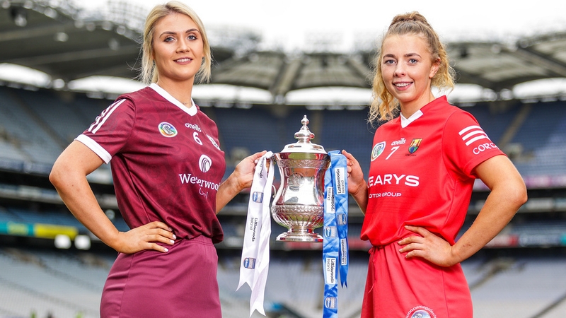 Galway's Emma Helebert and Cork's Laura Hayes