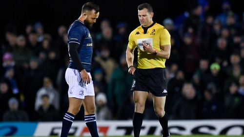 Referee Karl dickson sin-binned Gibson-Park for the tackle on Friday.