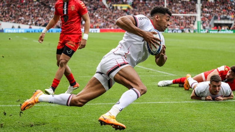 Robert Baloucoune's three tries have handed the advantage to Ulster