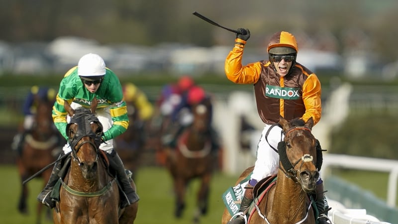 Sam Waley-Cohen riding Noble Yeats win The Randox Grand National Handicap Steeple Chase at Aintree
