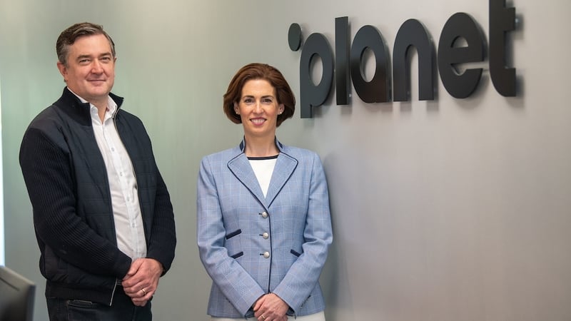 President of Retail Europe for Planet, Peter Daly with Minister of State at the Department of Transport, Hildegarde Naughton
