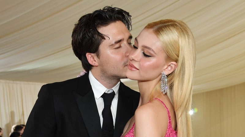 Brooklyn Beckham and Nicola Peltz attend the The 2021 Met Gala.
