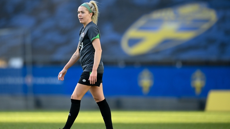 Denise O'Sullivan during Monday's training session at Gamla Ullevi in Gothenburg