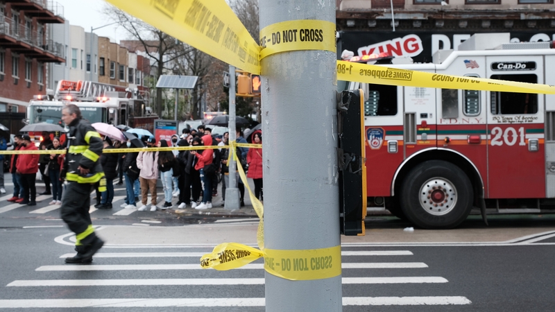 The incident occurred during the morning commute at the 36th Street subway station in Brooklyn's Sunset Park neighbourhood
