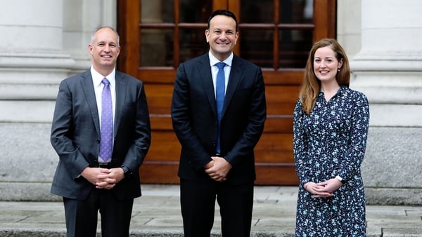 President and CEO at MarketStar, Keith Titus, with Tánaiste Leo Varadkar and Catherine Slowey, IDA Ireland