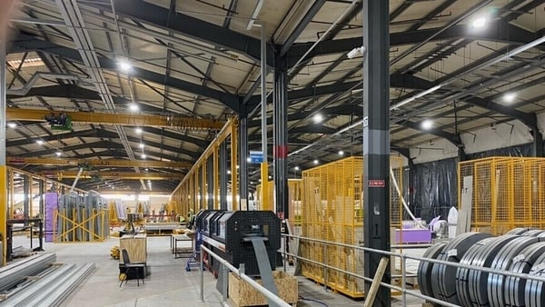 Parts of the units are made in the factory before being shipped to the site for assembly