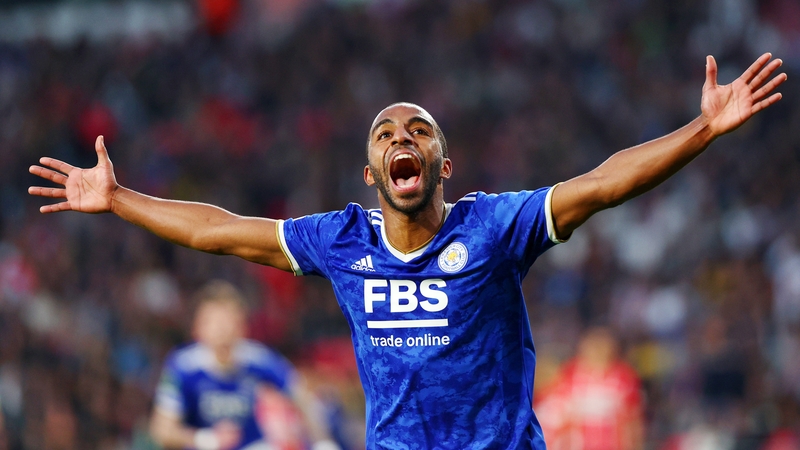 Ricardo Pereira celebrates Leicester's winner