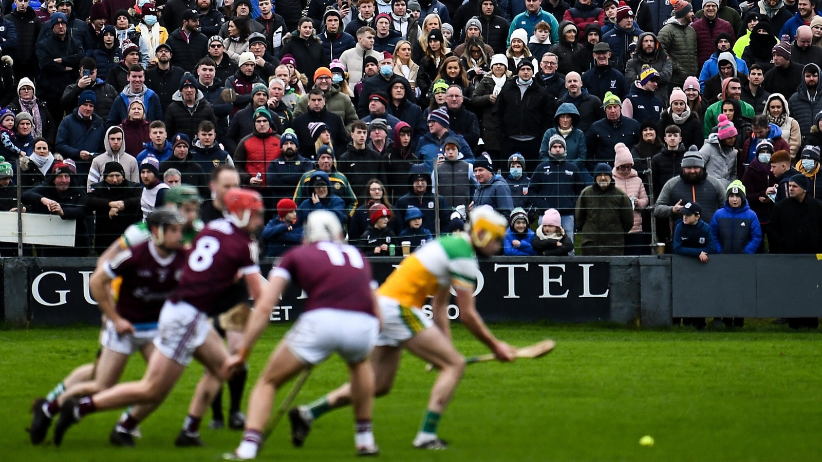Fans at the 2022 Walsh Cup game between Offaly and Galway