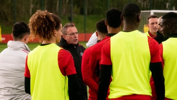 Supporters were protesting outside Manchester United's training ground
