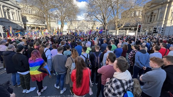 A vigil took place outside the Dáil this evening