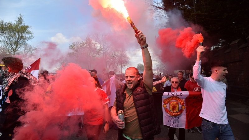 Thousands of Manchester United supporters staged a protest against the team's owners