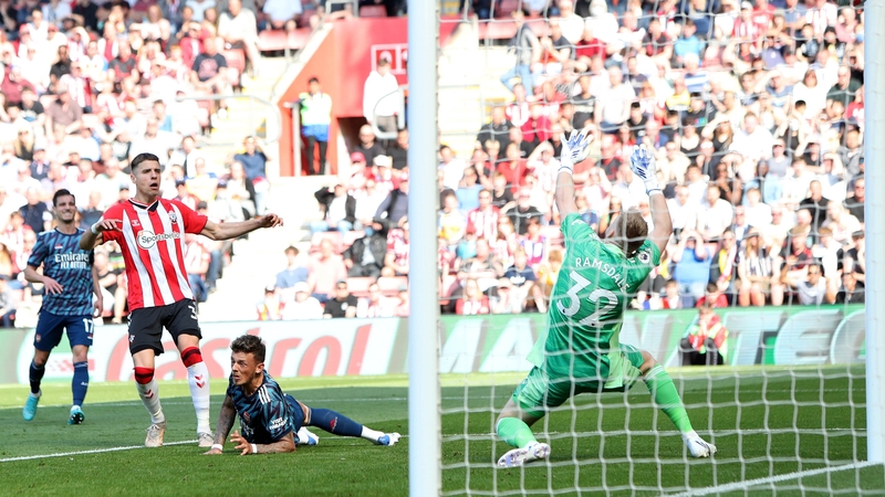 Southampton's Jan Bednarek scores the game's only goal