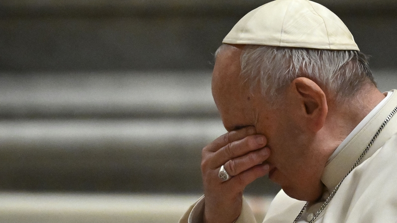 The Vatican said Pope Francis met privately with a Ukrainian delegation before the Mass