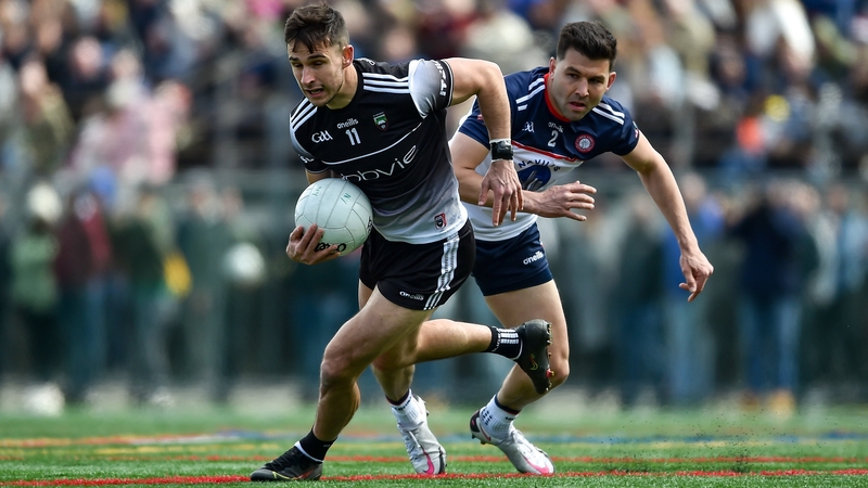 Niall Murphy of Sligo in action against Jamie Boyle of New York