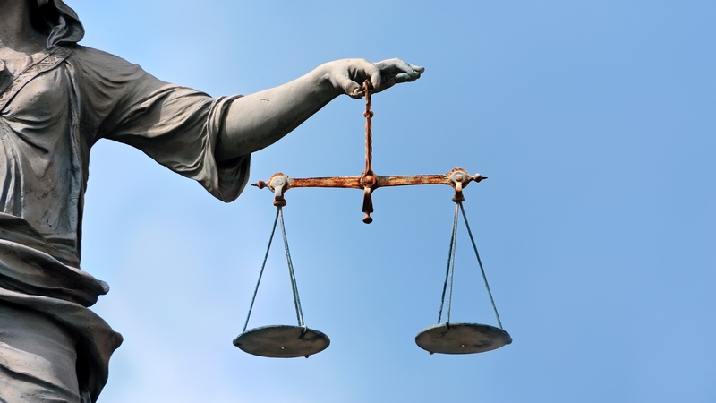 The scales of justice.