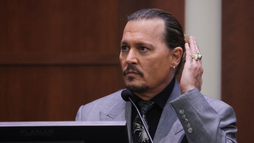 Johnny Depp in court on Wednesday during his second day of evidence