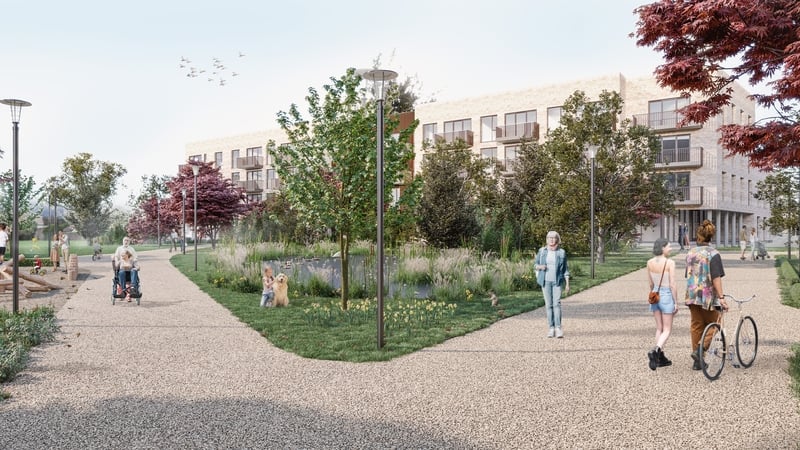 A CGI form the Land Development Agency Dundrum planning application