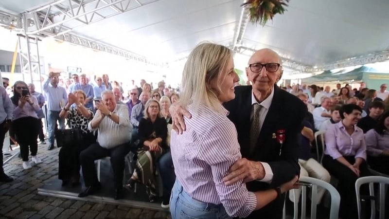 Walter Orthmann worked with a fabrics business for 84 years