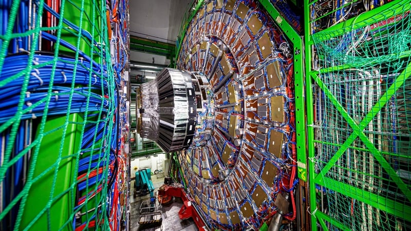 The main focus of activity in CERN is the Large Hadron Collider, a 27km underground ring in which protons are accelerated and collided into one another