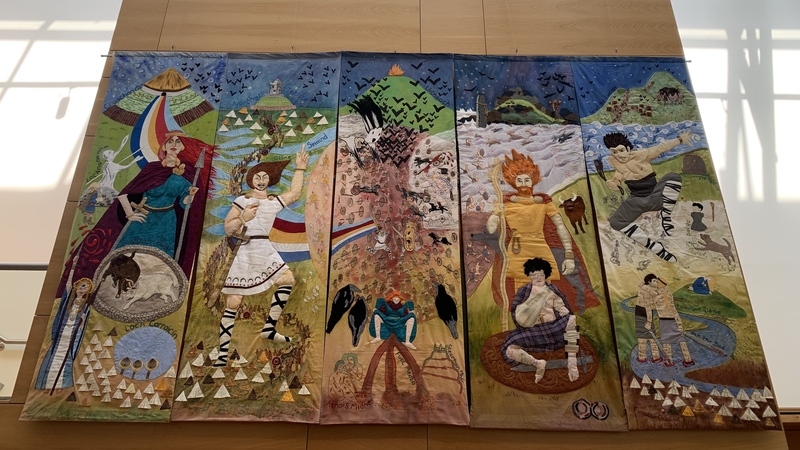 The tapestry is on display at An Táin Arts Centre in Dundalk