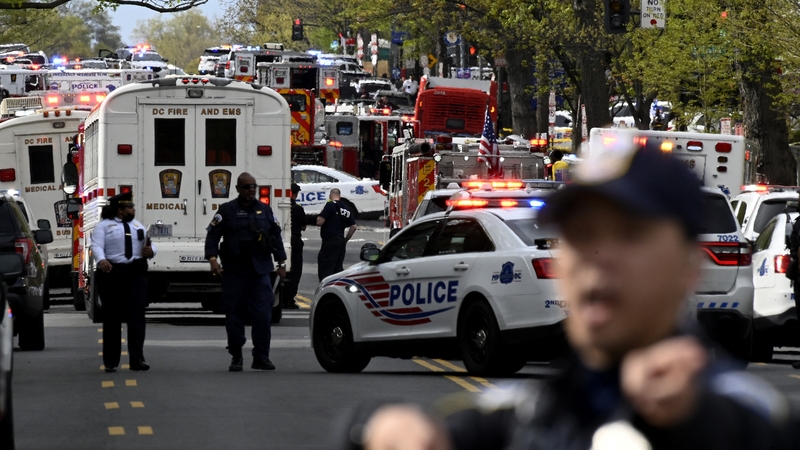 The scene of the shooting in Washington DC