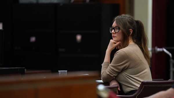 Anna Sorokin better known as Anna Delvey, on trial in New York in 2019. The Netflix series Inventing Anna is based on her life. Photo: Timothy A. Clary/AFP via Getty Images