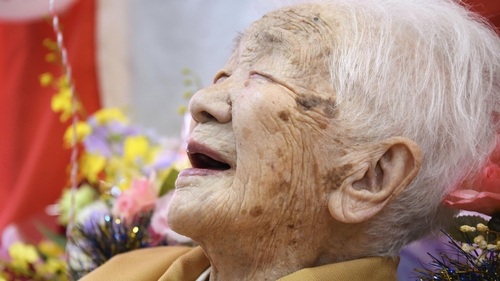 Kane Tanaka, pictured in 2020, was born on 2 January 1903