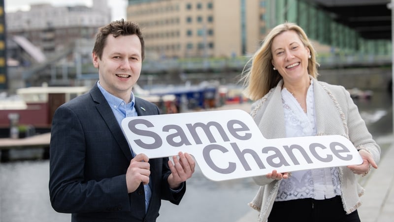 Adam Harris, CEO at AsIAm and Orla Moran, General Manager of IrishJobs.ie