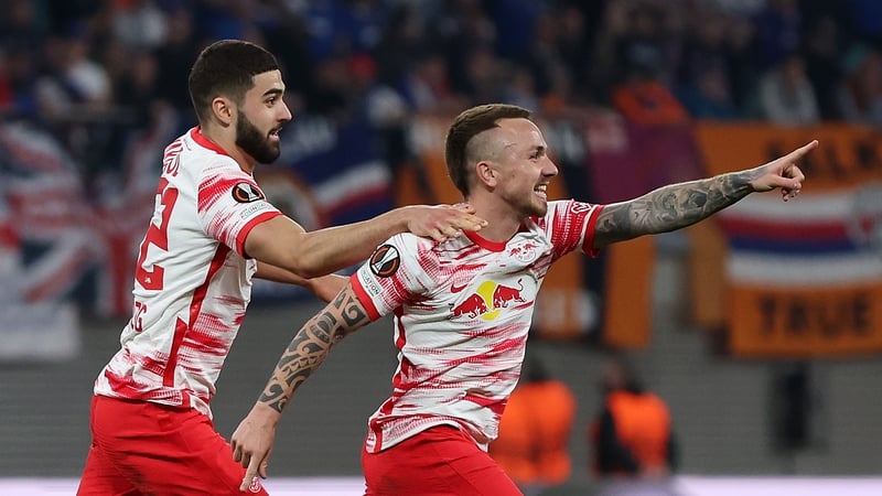 Angelino celebrates the crucial late goal