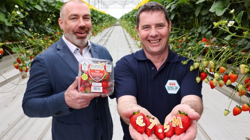 Collin Miller (right) Buying Manager at Aldi Ireland and Joe McGuinness, co-owner of Sunglow Nurseries (left)
