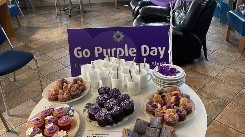 Loughrea Garda Station held a Go Purple event (Credit: An Garda Síochána)