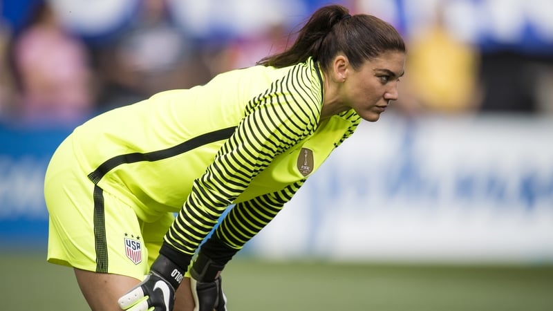 Hope Solo in action for the USA against Japan back in 2016