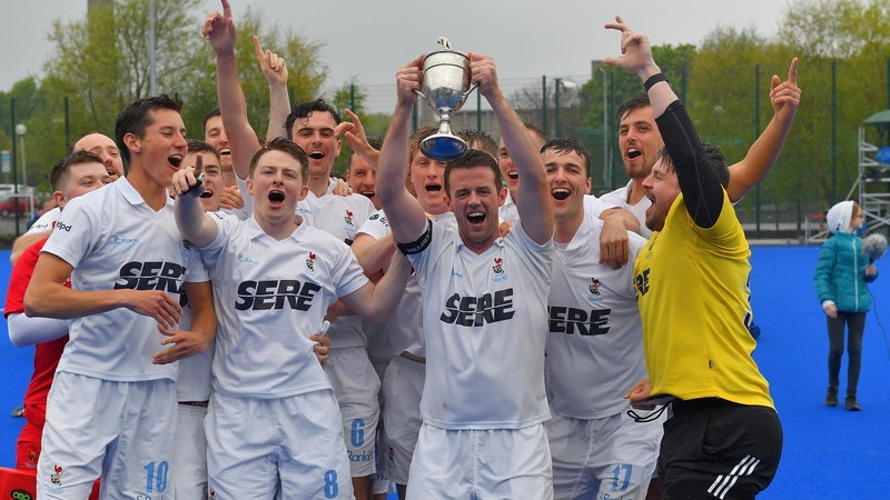 Lisnagarvey celebrate with their title. Picture: Adrian Boehm
