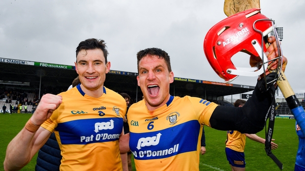 David Fitzgerald and team-mate John Conlon celebrate victory over Cork